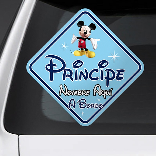 Pegatinas: Príncipe a Bordo personalizado Disney