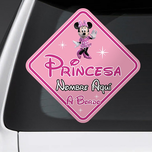Pegatinas: Princesa a Bordo Personalizado Disney 1