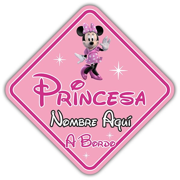 Pegatinas: Princesa a Bordo Personalizado Disney