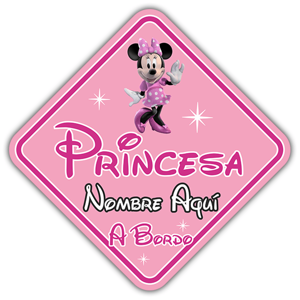Pegatinas: Princesa a Bordo Personalizado Disney 0