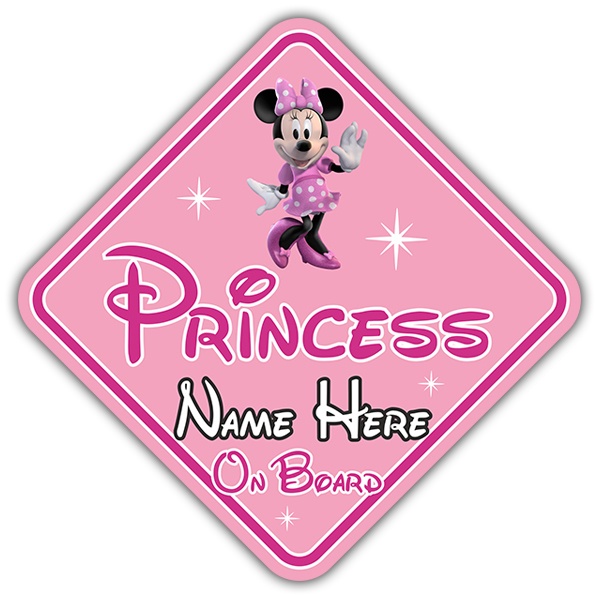 Pegatinas: Princesa a Bordo Personalizado - inglés