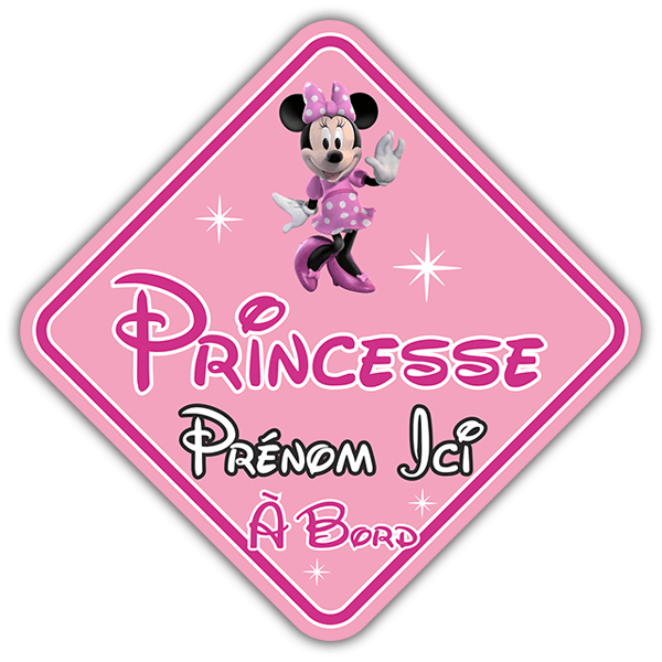 Pegatinas: Princesa a Bordo Personalizado en Francés
