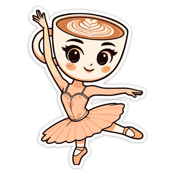 Pegatinas: Ballerina Capuccina