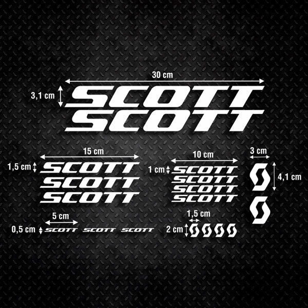 Pegatinas: Set 18X Bicicleta BTT Scott