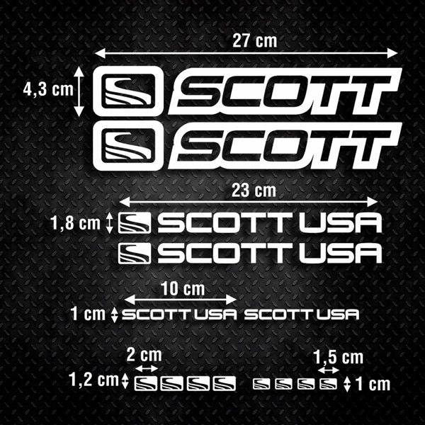 Pegatinas: Set 14X Bicicleta BTT Scott Road