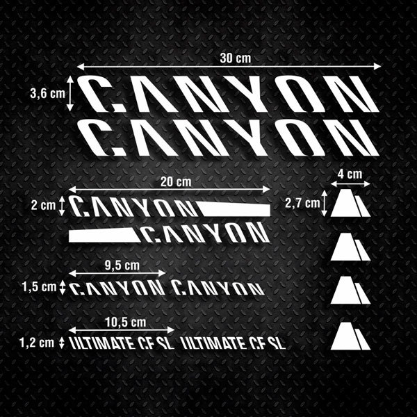 Pegatinas: Set 12X Bicicleta Canyon Ultimate