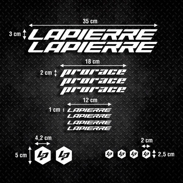 Pegatinas: Set 15X Bicicleta BTT Lapierre ProRace