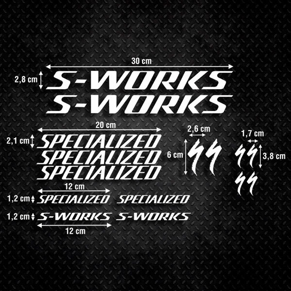 Pegatinas: Set 15X de Bicicleta Specialized S-Works