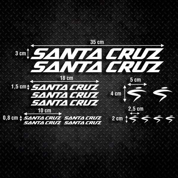 Pegatinas: Set 15X Bicicleta BTT Santa Cruz 0