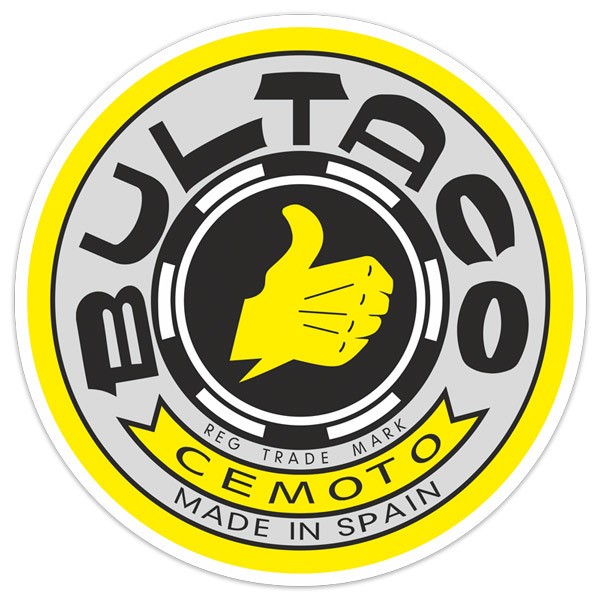 Pegatinas: Logo Bultaco Amarillo Retro