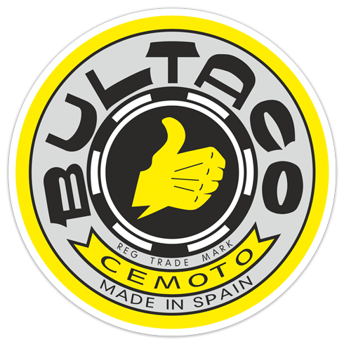 Pegatinas: Logo Bultaco Amarillo Retro