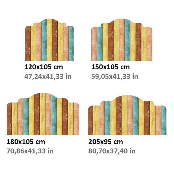 Vinilos Decorativos: Cabecero Madera multicolor