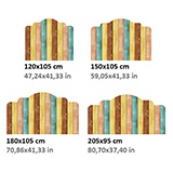 Vinilos Decorativos: Cabecero Madera multicolor 3