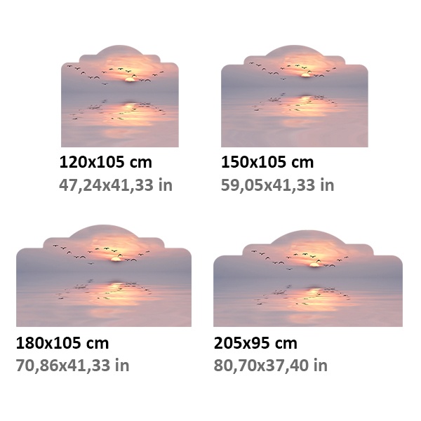 Vinilos Decorativos: Cabecero Atardecer entre gaviotas