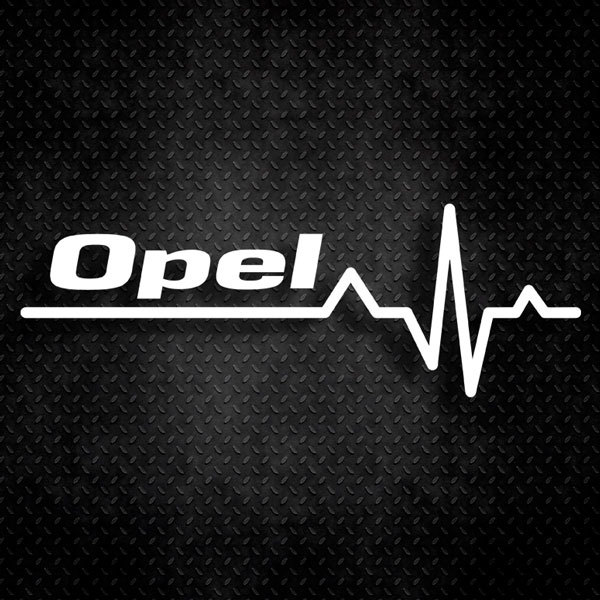 Pegatinas: Cardiograma Opel