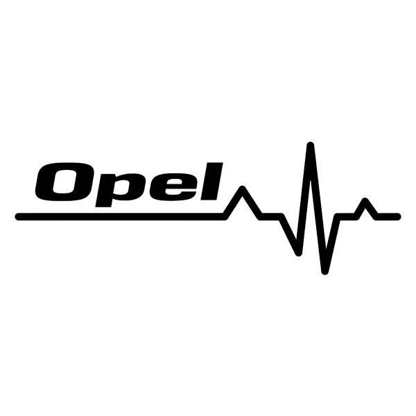 Pegatinas: Cardiograma Opel