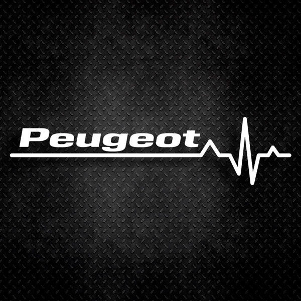 Pegatinas: Cardiograma Peugeot