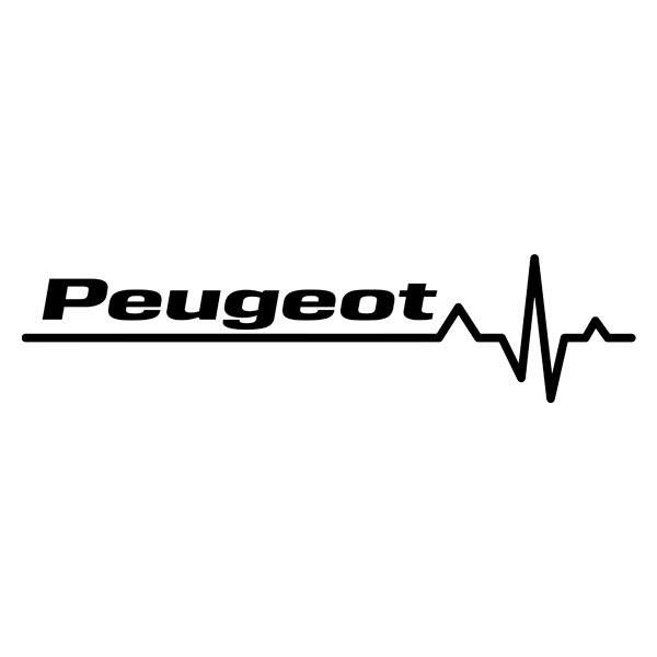 Pegatinas: Cardiograma Peugeot