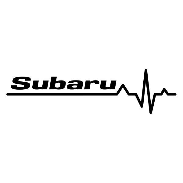 Pegatinas: Cardiograma Subaru