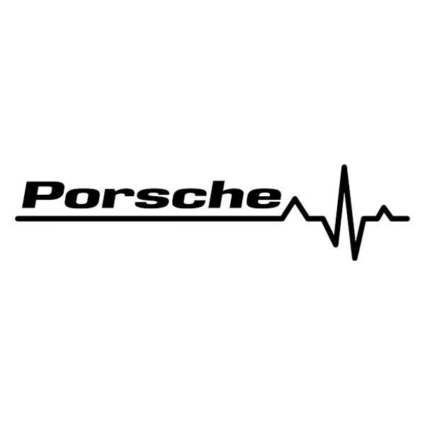 Pegatinas: Cardiograma Porsche