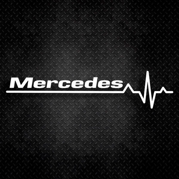 Pegatinas: Cardiograma Mercedes