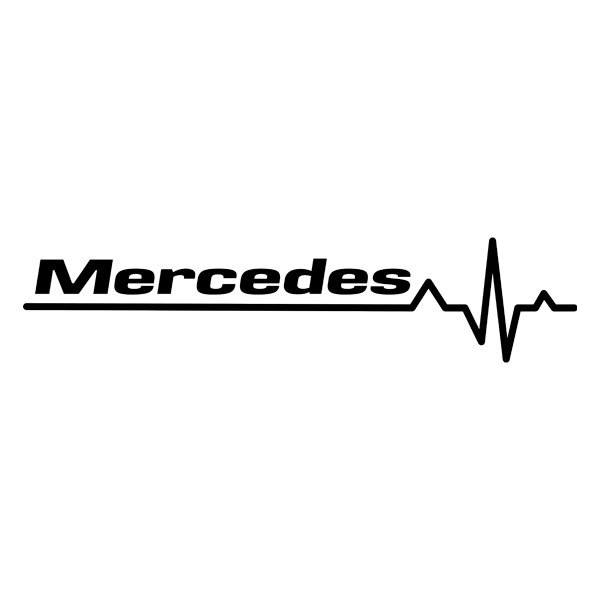Pegatinas: Cardiograma Mercedes