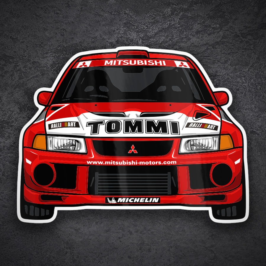 Pegatinas: Coche Mitsubishi Lancer Tommi Rally