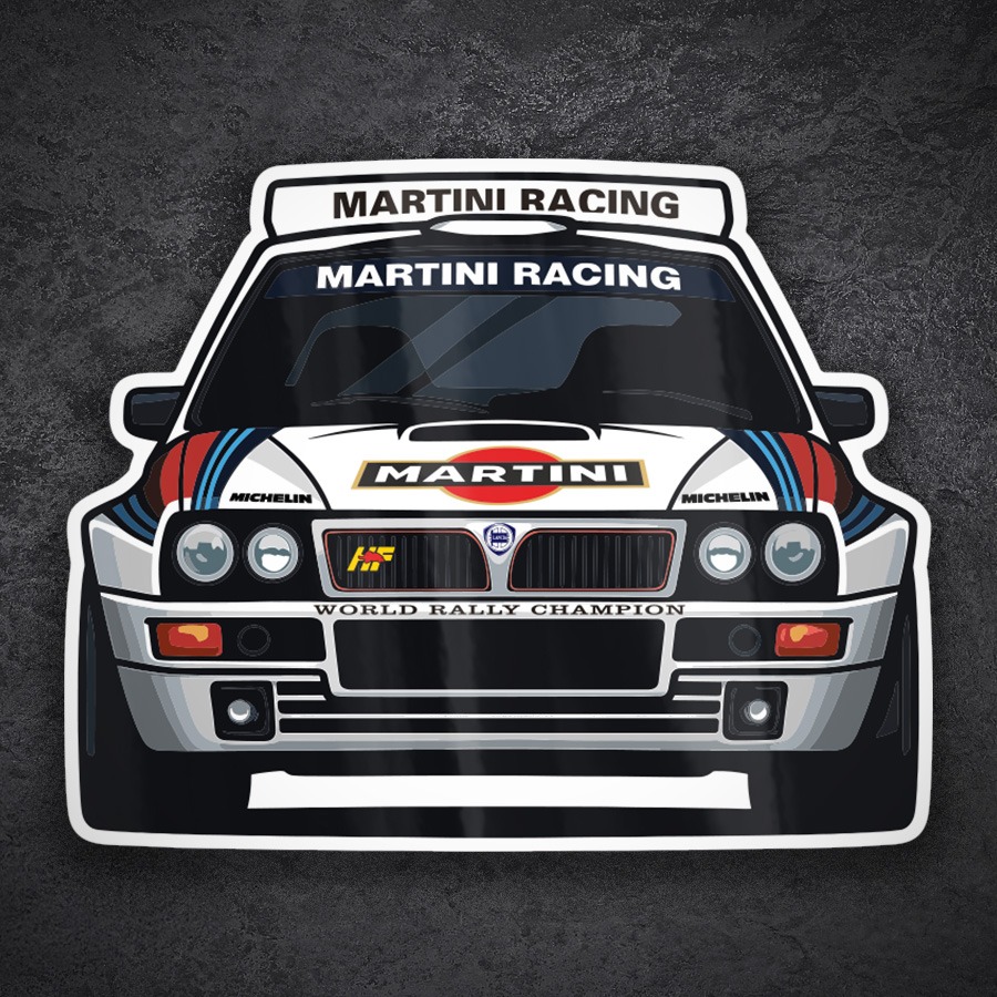 Pegatinas: Coche Lancia Delta Martini Rally