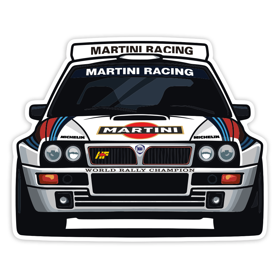 Pegatinas: Coche Lancia Delta Martini Rally