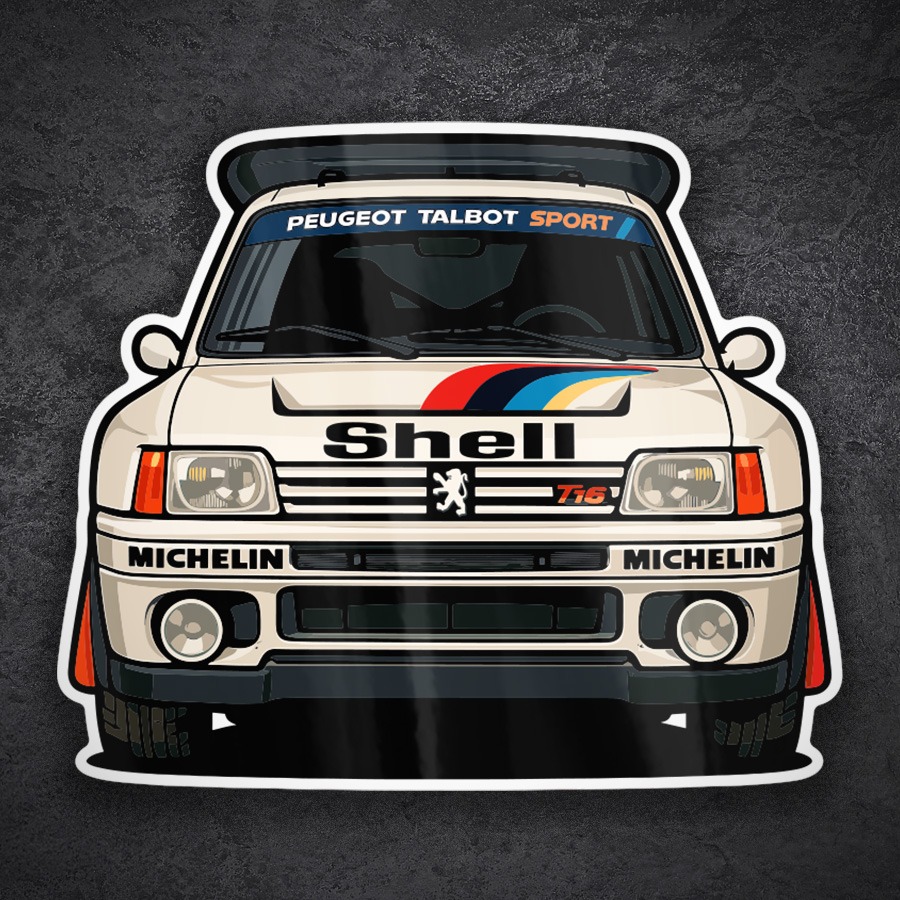 Pegatinas: Coche Peugeot 205 T16 Rally