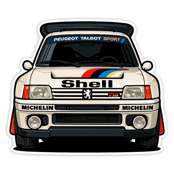 Pegatinas: Coche Peugeot 205 T16 Rally