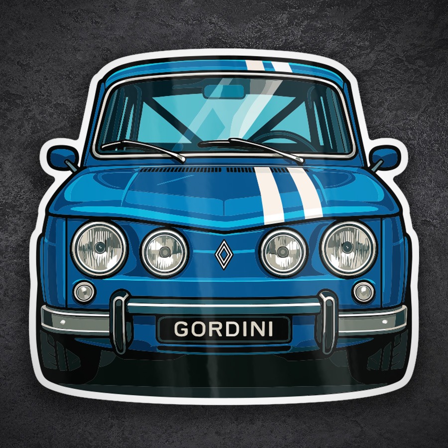 Pegatinas: Coche Renault 8 Gordini