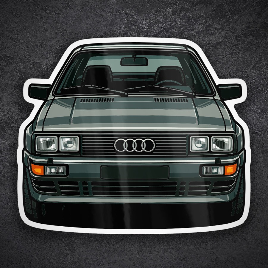 Pegatinas: Coche Audi Quattro Clásico