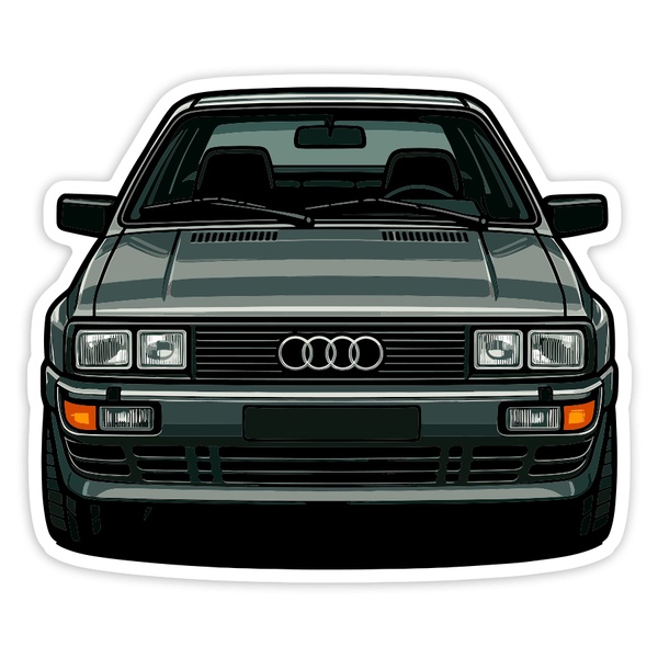 Pegatinas: Coche Audi Quattro Clásico