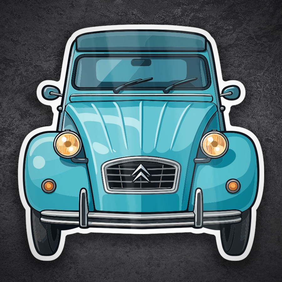 Pegatinas: Coche Citroën 2CV