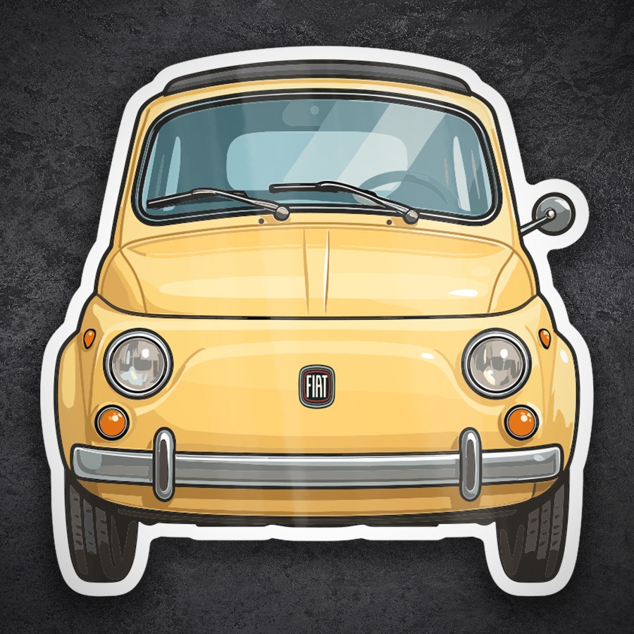 Pegatinas: Coche Fiat 500 Clásico