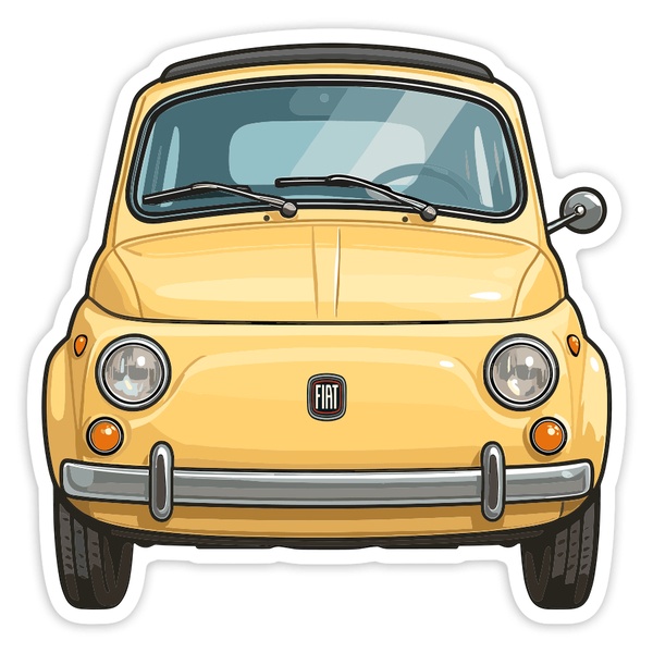 Pegatinas: Coche Fiat 500 Clásico