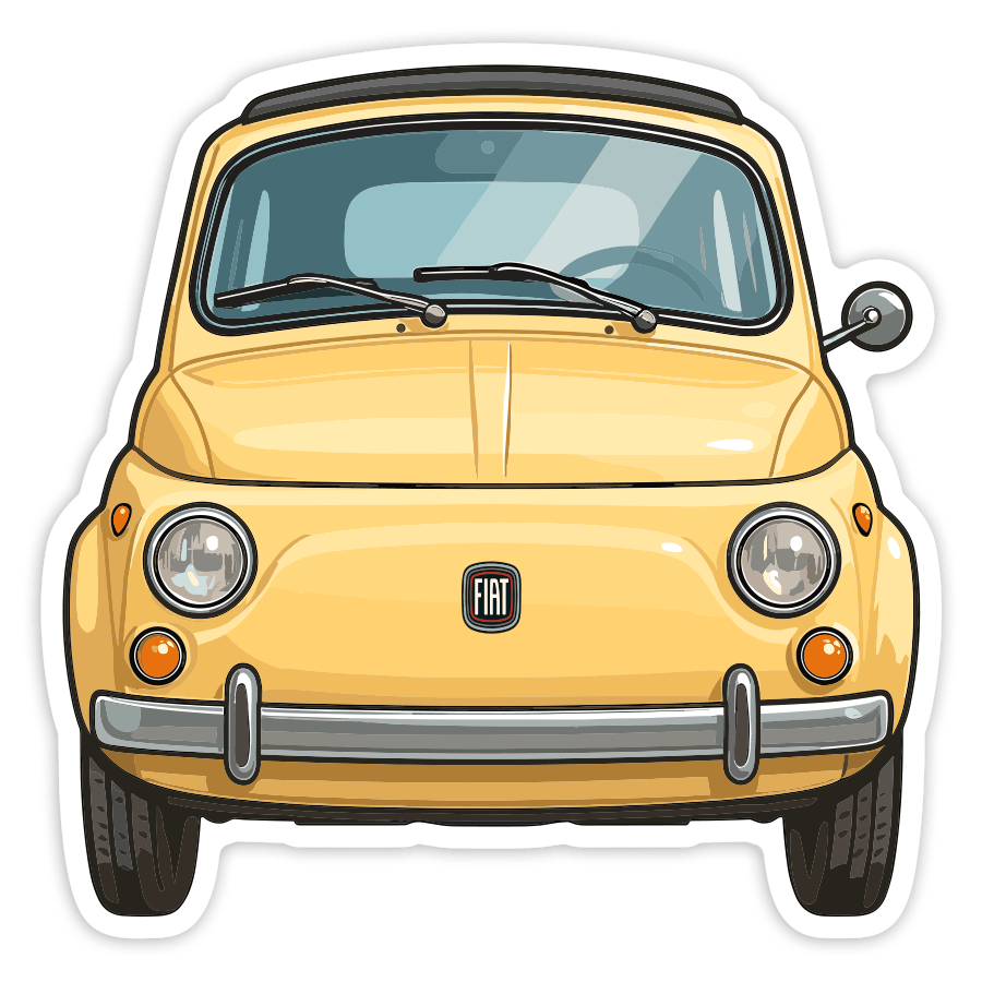 Pegatinas: Coche Fiat 500 Clásico