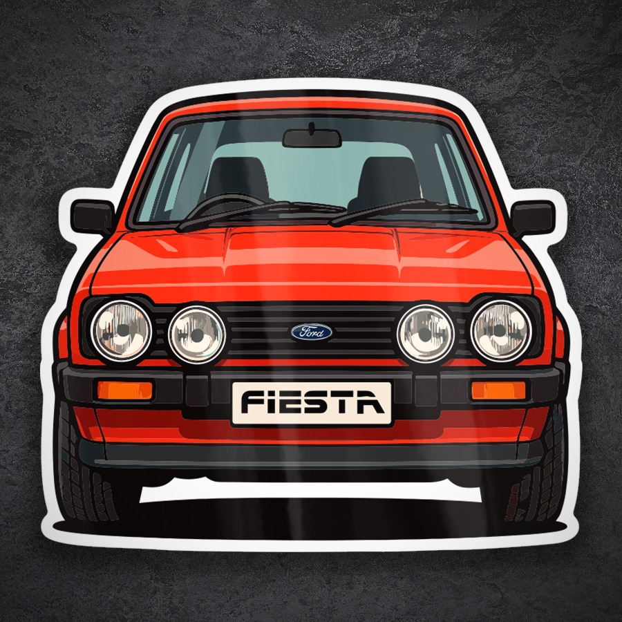 Pegatinas: Coche Ford Fiesta Clásico
