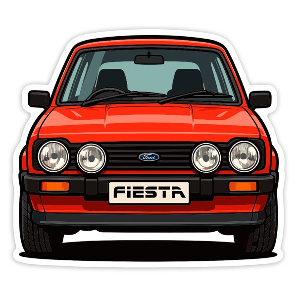 Pegatinas: Coche Ford Fiesta Clásico