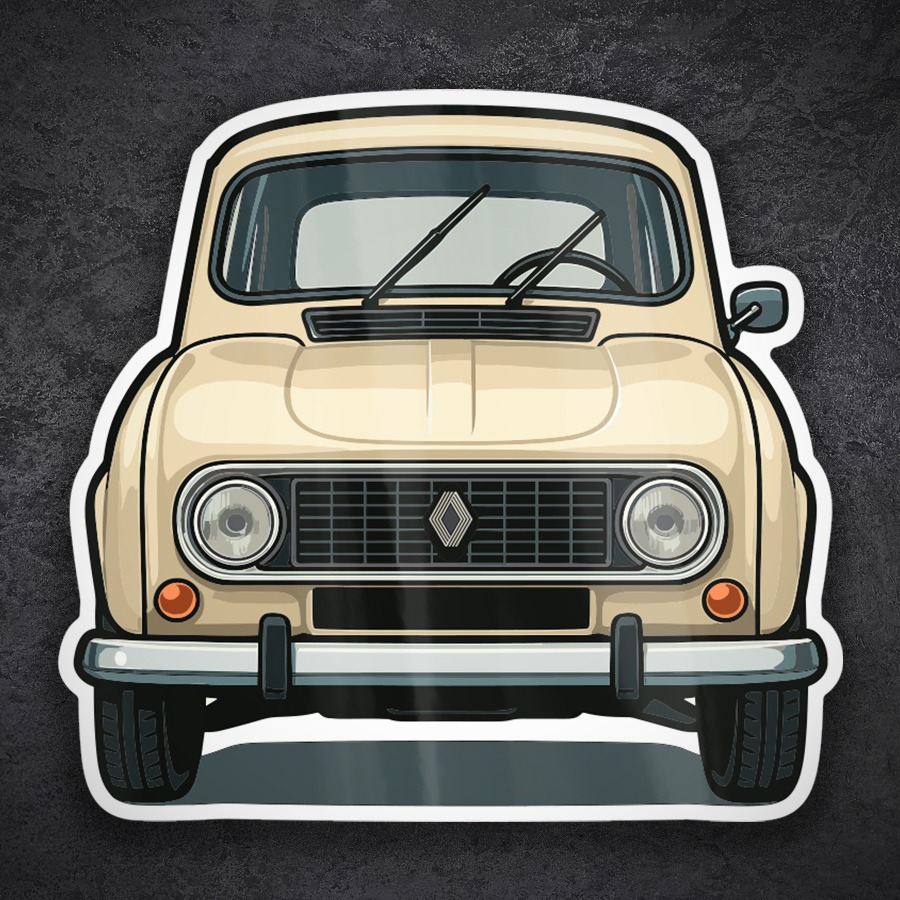 Pegatinas: Coche Renault 4 L Clásico