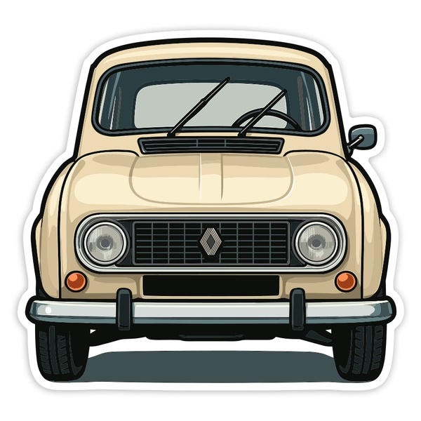 Pegatinas: Coche Renault 4 L Clásico