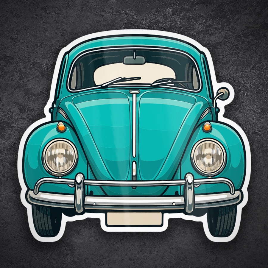 Pegatinas: Coche Volkswagen Escarabajo