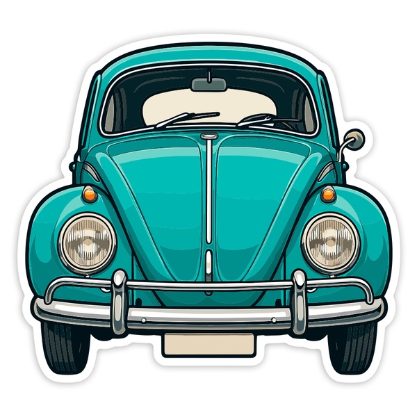 Pegatinas: Coche Volkswagen Escarabajo