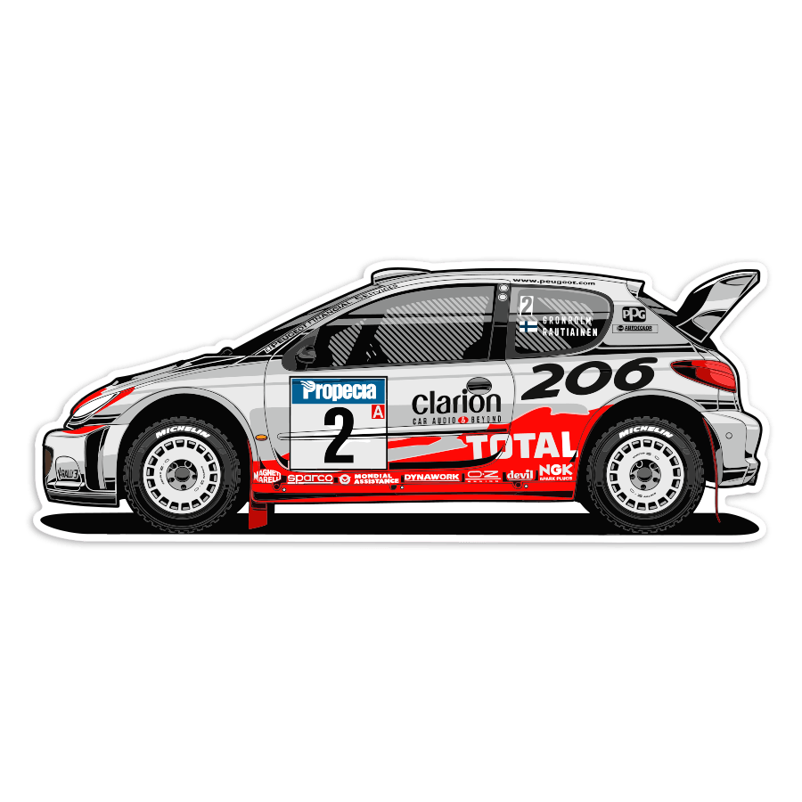 Pegatinas: Peugeot 206 WRC