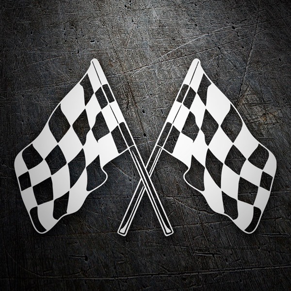 Pegatinas: Banderas Racing 4