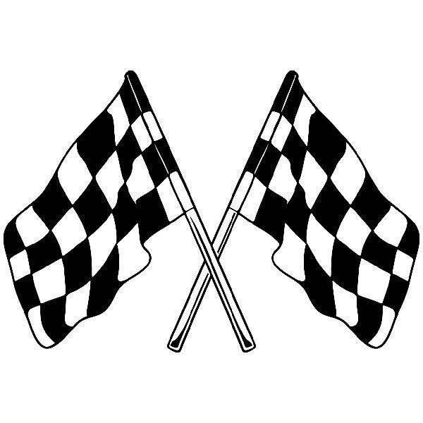 Pegatinas: Banderas Racing 4