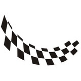 Pegatinas: Banderas Racing 16