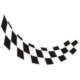 Pegatinas: Banderas Racing 18