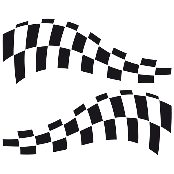 Pegatinas: Banderas Racing 23